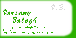 varsany balogh business card