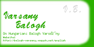 varsany balogh business card